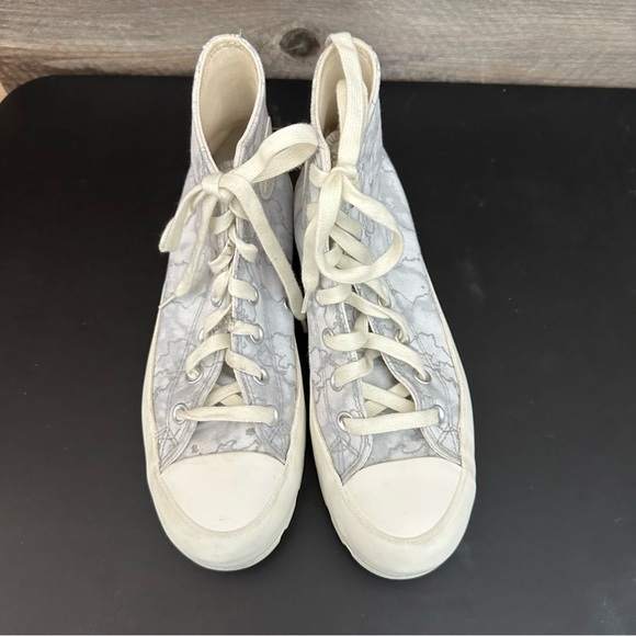 Converse CT All Star Hi Watermarks Silver Canvas Women's Platform Lugged size 8 - Picture 7 of 10